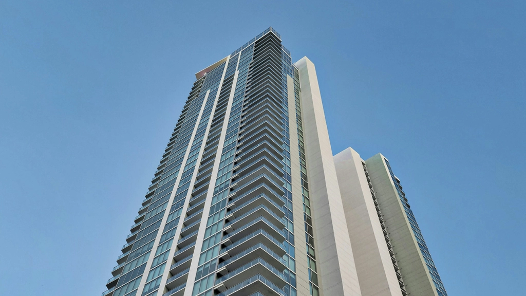 An exterior image of a condo building located in Etobicoke, Canada which was sold by Marco Pedri which was the example used in the blog article.