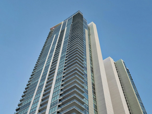 An exterior image of a condo building located in Etobicoke, Canada which was sold by Marco Pedri which was the example used in the blog article.