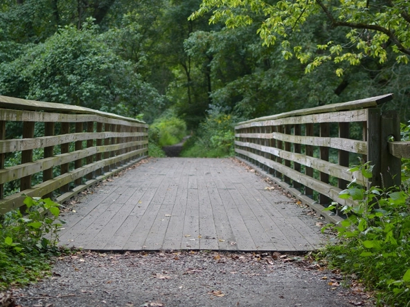 A bridge along the waterfront trail is something you'll often see living in Mimico.