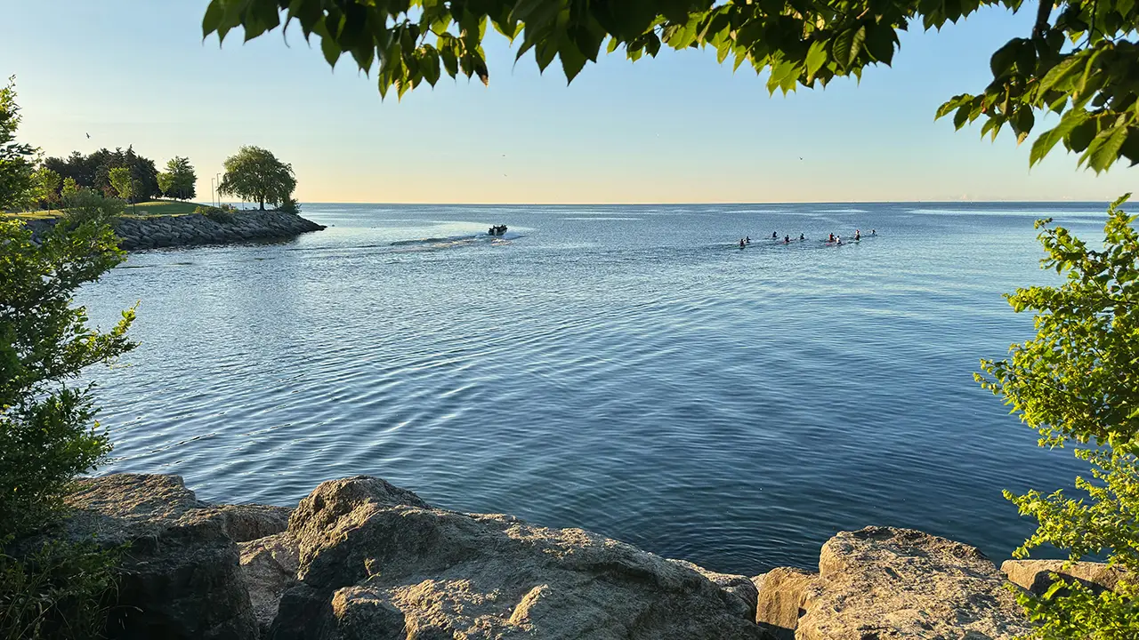 An image of Lake Ontario from what could be Mississauga or Etobicoke.