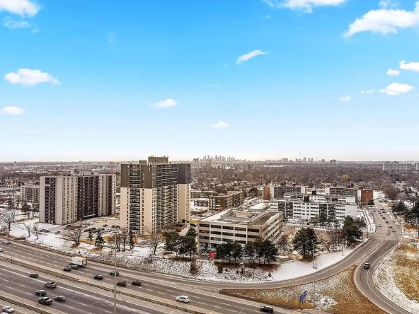 An image of Etobicoke as seen from 5 Valhalla Inn Road.